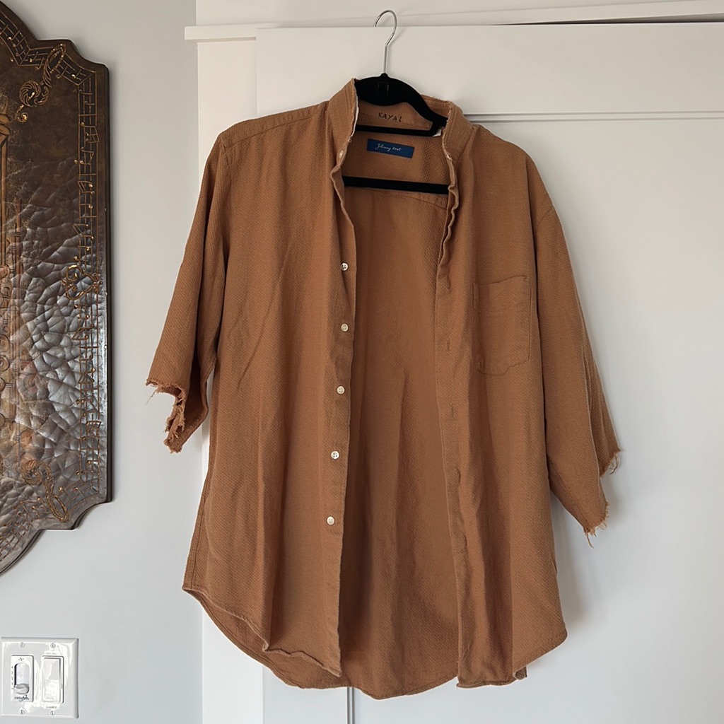 Tan Button Down